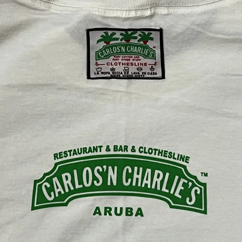 Vintage Carlos Charlies Basketball Shirt Sz XXL Aruba Party Bar Beach Beer NWT